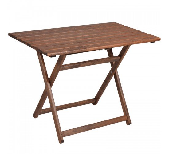 Τραπέζι Retto μασίφ ξύλο οξιάς καρυδί εμποτισμού 80x60x72εκ Υλικό: Solid wood beech 237-000010