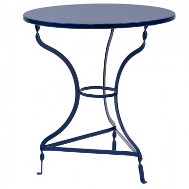 Τραπέζι Ζαππείου Noah μεταλλικό μπλε Φ70x72εκ Υλικό: METAL 243-000084