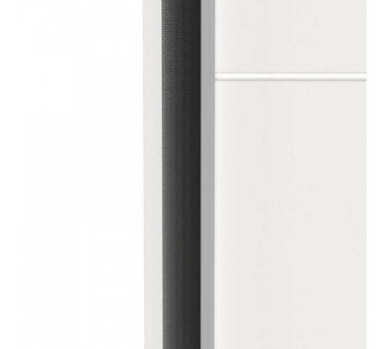 Ντουλάπα ρούχων Kawen δίφυλλη με συρόμενες πόρτες λευκό 116.5x60x203εκ Υλικό: CHIPBOARD 244-000009