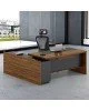 Γραφείο με δεξιά γωνία Oscar καρυδί-ανθρακί 200x180x76εκ Υλικό: MELAMINE 246-000004 Γραφείο με δεξιά γωνία Oscar καρυδί-ανθρακί 200x180x76εκ Υλικό: MELAMINE 246-000004