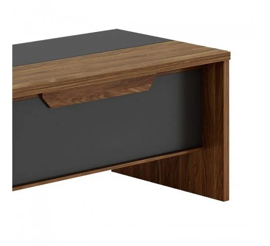 Γραφείο με δεξιά γωνία Oscar καρυδί-ανθρακί 200x180x76εκ Υλικό: MELAMINE 246-000004 Γραφείο με δεξιά γωνία Oscar καρυδί-ανθρακί 200x180x76εκ Υλικό: MELAMINE 246-000004