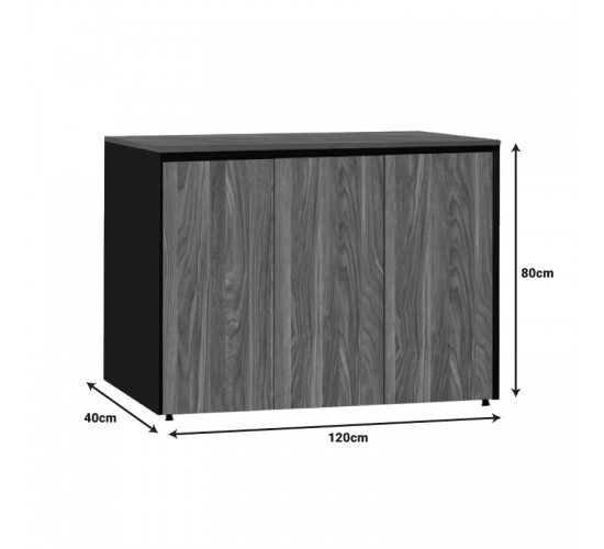 Ντουλάπι γραφείου χαμηλό επαγγελματικό Oscar μελαμίνη σε καρυδί-ανθρακί απόχρωση 120x40x80εκ Υλικό: MELAMINE 246-000021