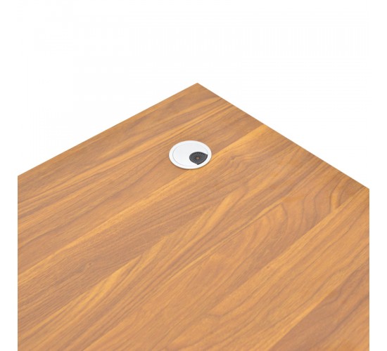 Γραφείο εργασίας επαγγελματικό Oscar σε καρυδί-ανθρακί απόχρωση 150x80x76εκ Υλικό: MELAMINE 246-000025