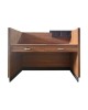 Γραφείο reception επαγγελματικό Oscar σε καρυδί-ανθρακί απόχρωση 140x65x110εκ Υλικό: MELAMINE 246-000032