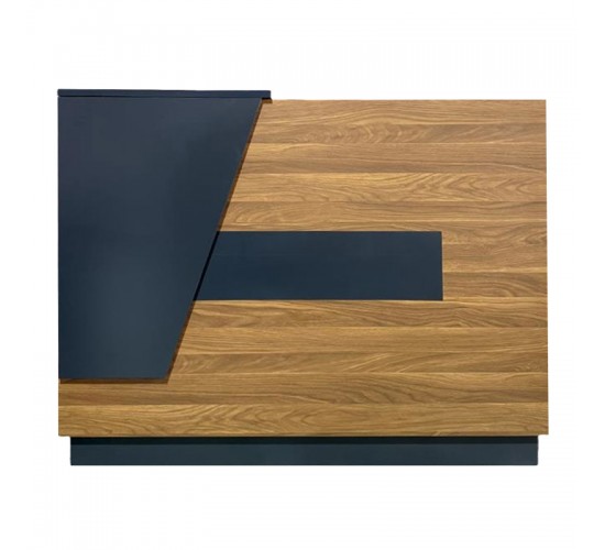 Γραφείο reception επαγγελματικό Oscar σε καρυδί-ανθρακί απόχρωση 140x65x110εκ Υλικό: MELAMINE 246-000032