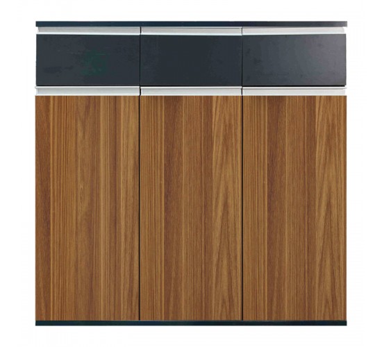 Ντουλάπια γραφείου επαγγελματικά Oscar καρυδί-ανθρακί 240x40x120εκ Υλικό: MELAMINE 246-000036