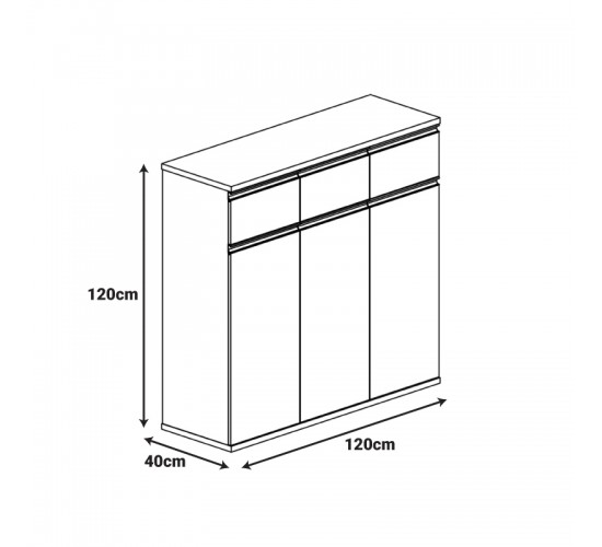 Ντουλάπια γραφείου επαγγελματικά Oscar καρυδί-ανθρακί 240x40x120εκ Υλικό: MELAMINE 246-000036
