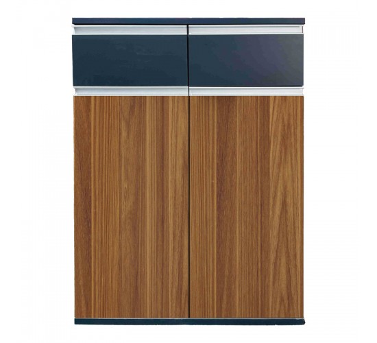 Ντουλάπια γραφείου επαγγελματικά Oscar καρυδί-ανθρακί 160x40x120εκ Υλικό: MELAMINE 246-000037