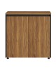 Ντουλάπια γραφείου χαμηλά επαγγελματικά Oscar καρυδί-ανθρακί 200x40x80εκ Υλικό: MELAMINE 246-000040