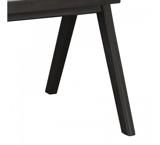 Πολυθρόνα Winslow ξύλο rubberwood μαύρο-pvc rattan φυσικό-ύφασμα γκρι Υλικό: RUBBERWOOD - PVC RATTAN - FABRIC - FOAM 247-000005