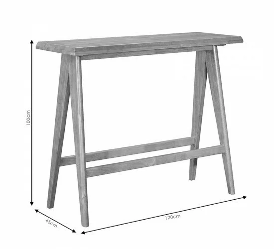 Τραπέζι Bar Winslow ξύλο rubberwood ανοικτό καρυδί 120x45x100εκ Υλικό: RUBBERWOOD 247-000006