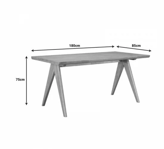 Τραπέζι Winslow ξύλο rubberwood σε ανοιχτό καρυδί χρώμα 180x85x75εκ Υλικό: RUBBERWOOD 247-000021 Τραπέζι Winslow ξύλο rubberwood σε ανοιχτό καρυδί χρώμα 180x85x75εκ Υλικό: RUBBERWOOD 247-000021