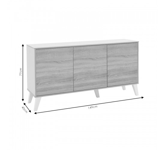 Μπουφές Billie sonoma-γκρι 149x40x77εκ Υλικό: CLIPBOARD WITH MELAMINE 248-000005 Μπουφές Billie sonoma-γκρι 149x40x77εκ Υλικό: CLIPBOARD WITH MELAMINE 248-000005