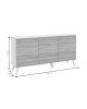 Μπουφές Billie sonoma-γκρι 149x40x77εκ Υλικό: CLIPBOARD WITH MELAMINE 248-000005 Μπουφές Billie sonoma-γκρι 149x40x77εκ Υλικό: CLIPBOARD WITH MELAMINE 248-000005