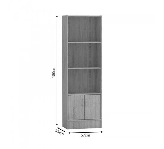 Βιβλιοθήκη Negan sonoma μελαμίνης 57x33x180εκ Υλικό: CLIPBOARD WITH MELAMINE 248-000018 Βιβλιοθήκη Negan sonoma μελαμίνης 57x33x180εκ Υλικό: CLIPBOARD WITH MELAMINE 248-000018