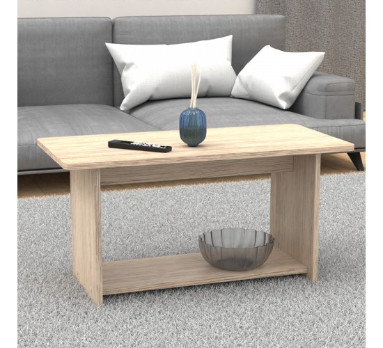 Τραπέζι Kumba σε oak απόχρωση 80x40x42εκ Υλικό: CLIPBOARD WITH MELAMINE 248-000025 Τραπέζι Kumba σε oak απόχρωση 80x40x42εκ Υλικό: CLIPBOARD WITH MELAMINE 248-000025