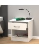 Κομοδίνο Kona σε λευκή απόχρωση 40x34x42εκ Υλικό: CLIPBOARD WITH MELAMINE 248-000028 Κομοδίνο Kona σε λευκή απόχρωση 40x34x42εκ Υλικό: CLIPBOARD WITH MELAMINE 248-000028