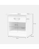 Κομοδίνο Kona σε λευκή απόχρωση 40x34x42εκ Υλικό: CLIPBOARD WITH MELAMINE 248-000028 Κομοδίνο Kona σε λευκή απόχρωση 40x34x42εκ Υλικό: CLIPBOARD WITH MELAMINE 248-000028