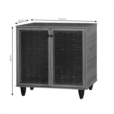 Παπουτσοθήκη-ντουλάπι Ronan χρώμα καρυδί 70.5x35x66εκ Υλικό: PARTICLE BOARD - PP - PP LEGS 249-000001