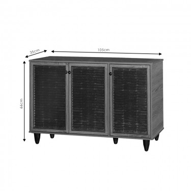 Παπουτσοθήκη-ντουλάπι Ronan χρώμα φυσικό 105x35x66εκ Υλικό: PARTICLE BOARD - PP - PP LEGS 249-000005