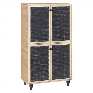 Παπουτσοθήκη-ντουλάπι Ronan χρώμα φυσικό 70.5x35x122εκ Υλικό: PARTICLE BOARD 249-000017