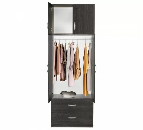 Ντουλάπα δίφυλλη και πατάρι Zelia wenge 79x42x180εκ. Υλικό: PARTICLE BOARD 249-000043 Ντουλάπα δίφυλλη και πατάρι Zelia wenge 79x42x180εκ. Υλικό: PARTICLE BOARD 249-000043