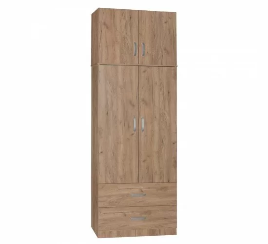 Ντουλάπα δίφυλλη και πατάρι Zelia φυσικό 79x42x240εκ. Υλικό: PARTICLE BOARD 249-000045 Ντουλάπα δίφυλλη και πατάρι Zelia φυσικό 79x42x240εκ. Υλικό: PARTICLE BOARD 249-000045