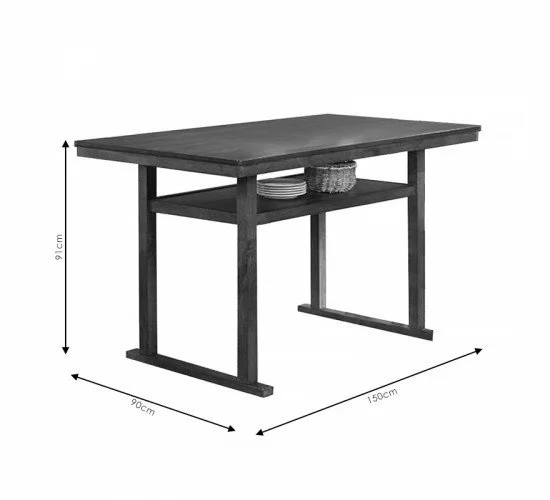 Τραπέζι μπαρ Tenor φυσικό ξύλο rubberwood-ΜDF καρυδί 150x90x91.5εκ Υλικό: MDF - E2-18 MM - ASH VENEER - SOLID RUBBER WOOD 250-000001 Τραπέζι μπαρ Tenor φυσικό ξύλο rubberwood-ΜDF καρυδί 150x90x91.5εκ Υλικό: MDF - E2-18 MM - ASH VENEER - SOLID RUBBER WOOD 250-000001