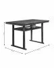 Τραπέζι μπαρ Tenor φυσικό ξύλο rubberwood-ΜDF καρυδί 150x90x91.5εκ Υλικό: MDF - E2-18 MM - ASH VENEER - SOLID RUBBER WOOD 250-000001 Τραπέζι μπαρ Tenor φυσικό ξύλο rubberwood-ΜDF καρυδί 150x90x91.5εκ Υλικό: MDF - E2-18 MM - ASH VENEER - SOLID RUBBER WOOD 250-000001