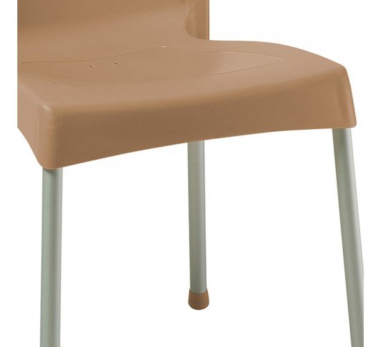 Καρέκλα Crafted PP cappucino-αλουμίνιο γκρι Υλικό: PP 253-000037