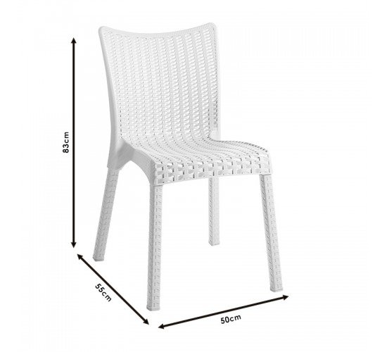 Καρέκλα Confident PP λευκό Υλικό: PP 253-000040