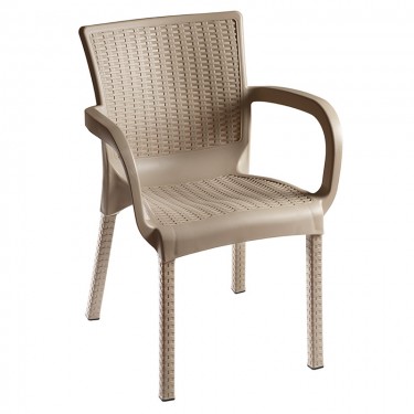 Τραπεζαρία Explore-Festive σετ 5τεμ PP cappuccino 90x90x73,5εκ Υλικό: PP 253-000079