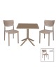 Τραπεζαρία Groovy-Ignite σετ 5τεμ PP cappuccino 80x80x74,5εκ. Υλικό: PP 253-000094 Τραπεζαρία Groovy-Ignite σετ 5τεμ PP cappuccino 80x80x74,5εκ. Υλικό: PP 253-000094