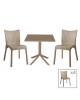 Τραπεζαρία Groovy-Confident σετ 5τεμ PP cappuccino 80x80x74,5εκ. Υλικό: PP 253-000098 Τραπεζαρία Groovy-Confident σετ 5τεμ PP cappuccino 80x80x74,5εκ. Υλικό: PP 253-000098