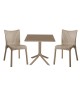 Τραπεζαρία Groovy-Confident σετ 3τεμ PP cappuccino 80x80x74,5εκ Υλικό: PP 253-000099 Τραπεζαρία Groovy-Confident σετ 3τεμ PP cappuccino 80x80x74,5εκ Υλικό: PP 253-000099