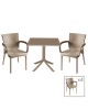 Τραπεζαρία Groovy-Festive σετ 5τεμ PP cappuccino 80x80x74,5εκ. Υλικό: PP 253-000101 Τραπεζαρία Groovy-Festive σετ 5τεμ PP cappuccino 80x80x74,5εκ. Υλικό: PP 253-000101