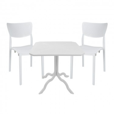 Τραπεζαρία Icon-Ignite σετ 3τεμ PP σε λευκή απόχρωση Υλικό: PP 253-000106