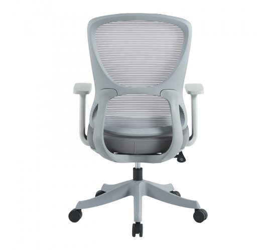 Καρέκλα γραφείου εργασίας Litulo ύφασμα mesh σε γκρι απόχρωση 51x50.5x98/106εκ Υλικό: METAL - MESH FABRIC - PP - 6CM FOAM SEAT FROM PLYWOOD 254-000014