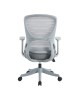 Καρέκλα γραφείου εργασίας Litulo ύφασμα mesh σε γκρι απόχρωση 51x50.5x98/106εκ Υλικό: METAL - MESH FABRIC - PP - 6CM FOAM SEAT FROM PLYWOOD 254-000014