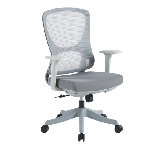 Καρέκλα γραφείου εργασίας Litulo ύφασμα mesh σε γκρι απόχρωση 51x50.5x98/106εκ Υλικό: METAL - MESH FABRIC - PP - 6CM FOAM SEAT FROM PLYWOOD 254-000014