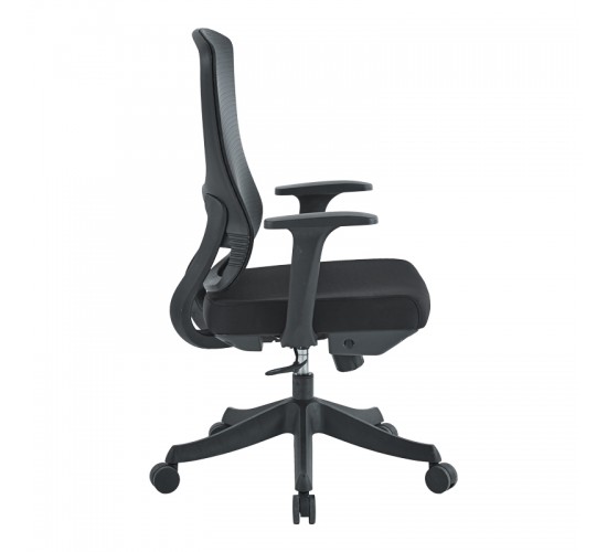 Καρέκλα γραφείου εργασίας Litulo ύφασμα mesh μαύρο 51x50.5x98/106εκ Υλικό: METAL - MESH FABRIC - PP - 6CM FOAM SEAT FROM PLYWOOD 254-000016