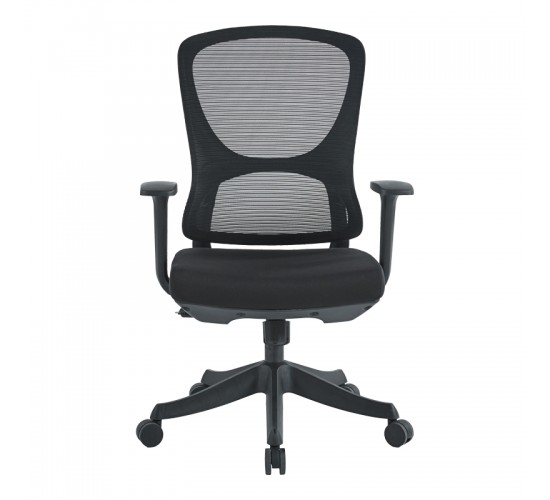 Καρέκλα γραφείου εργασίας Litulo ύφασμα mesh μαύρο 51x50.5x98/106εκ Υλικό: METAL - MESH FABRIC - PP - 6CM FOAM SEAT FROM PLYWOOD 254-000016