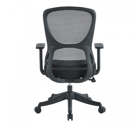 Καρέκλα γραφείου εργασίας Litulo ύφασμα mesh μαύρο 51x50.5x98/106εκ Υλικό: METAL - MESH FABRIC - PP - 6CM FOAM SEAT FROM PLYWOOD 254-000016