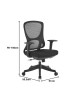 Καρέκλα γραφείου εργασίας Litulo ύφασμα mesh μαύρο 51x50.5x98/106εκ Υλικό: METAL - MESH FABRIC - PP - 6CM FOAM SEAT FROM PLYWOOD 254-000016
