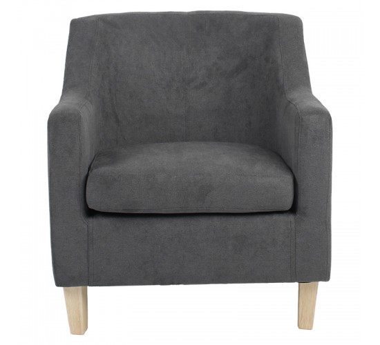 Πολυθρόνα Joyful ύφασμα ανθρακί-φυσικό 71x71x78εκ Υλικό: FABRIC 255-000007