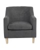Πολυθρόνα Joyful ύφασμα ανθρακί-φυσικό 71x71x78εκ Υλικό: FABRIC 255-000007