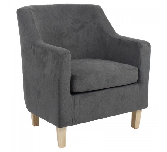 Πολυθρόνα Joyful ύφασμα ανθρακί-φυσικό 71x71x78εκ Υλικό: FABRIC 255-000007