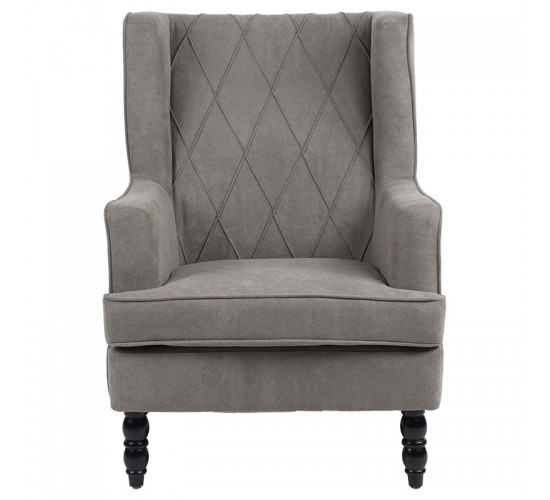 Πολυθρόνα - μπερζέρα Efficient ύφασμα γκρι-μαύρο 72x97x100εκ Υλικό: FABRIC 255-000018