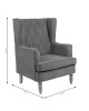 Πολυθρόνα - μπερζέρα Efficient ύφασμα γκρι-μαύρο 72x97x100εκ Υλικό: FABRIC 255-000018