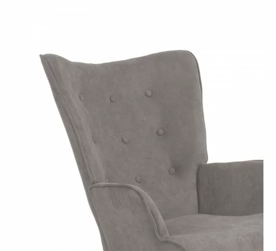 Πολυθρόνα Fluffy ύφασμα γκρι-πόδι rubberwood φυσικό 75x69x96εκ Υλικό: FABRIC WOODEN 255-000019 Πολυθρόνα Fluffy ύφασμα γκρι-πόδι rubberwood φυσικό 75x69x96εκ Υλικό: FABRIC WOODEN 255-000019